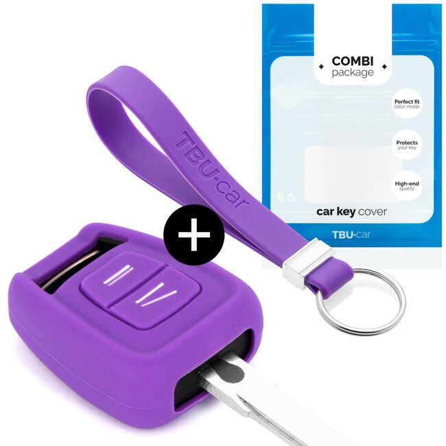 Cover chiavi auto compatibile con Opel - Copertura protettiva - Custodia Protettiva in Silicone - Viola