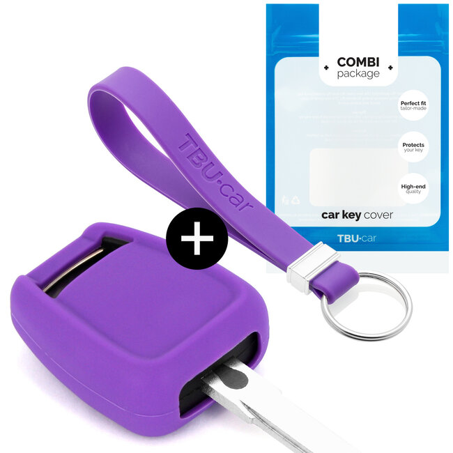 Capa para chave do carro compatível com Opel - Capa Protetora de Chave Remota de Silicone - Tampa Remota FOB - Roxo