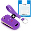 Capa para chave do carro compatível com Opel - Capa Protetora de Chave Remota de Silicone - Tampa Remota FOB - Roxo