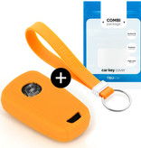 TBU car TBU car Car key cover compatible with Opel - Silicone Protective Remote Key Shell - FOB Case Cover - Orange