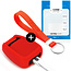 Housse de Protection clé compatible avec Opel - Coque Cover Housse étui en Silicone - Rouge