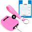 Capa para chave do carro compatível com Opel - Capa Protetora de Chave Remota de Silicone - Tampa Remota FOB - Rosa