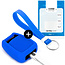 Funda Carcasa llave compatible con Opel - Funda de Silicona - Cover de Llave Coche - Azul