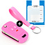 Capa para chave do carro compatível com Opel - Capa Protetora de Chave Remota de Silicone - Tampa Remota FOB - Rosa