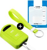 TBU car TBU car Car key cover compatible with Opel - Silicone Protective Remote Key Shell - FOB Case Cover - Lime green