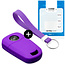 Capa para chave do carro compatível com Opel - Capa Protetora de Chave Remota de Silicone - Tampa Remota FOB - Roxo