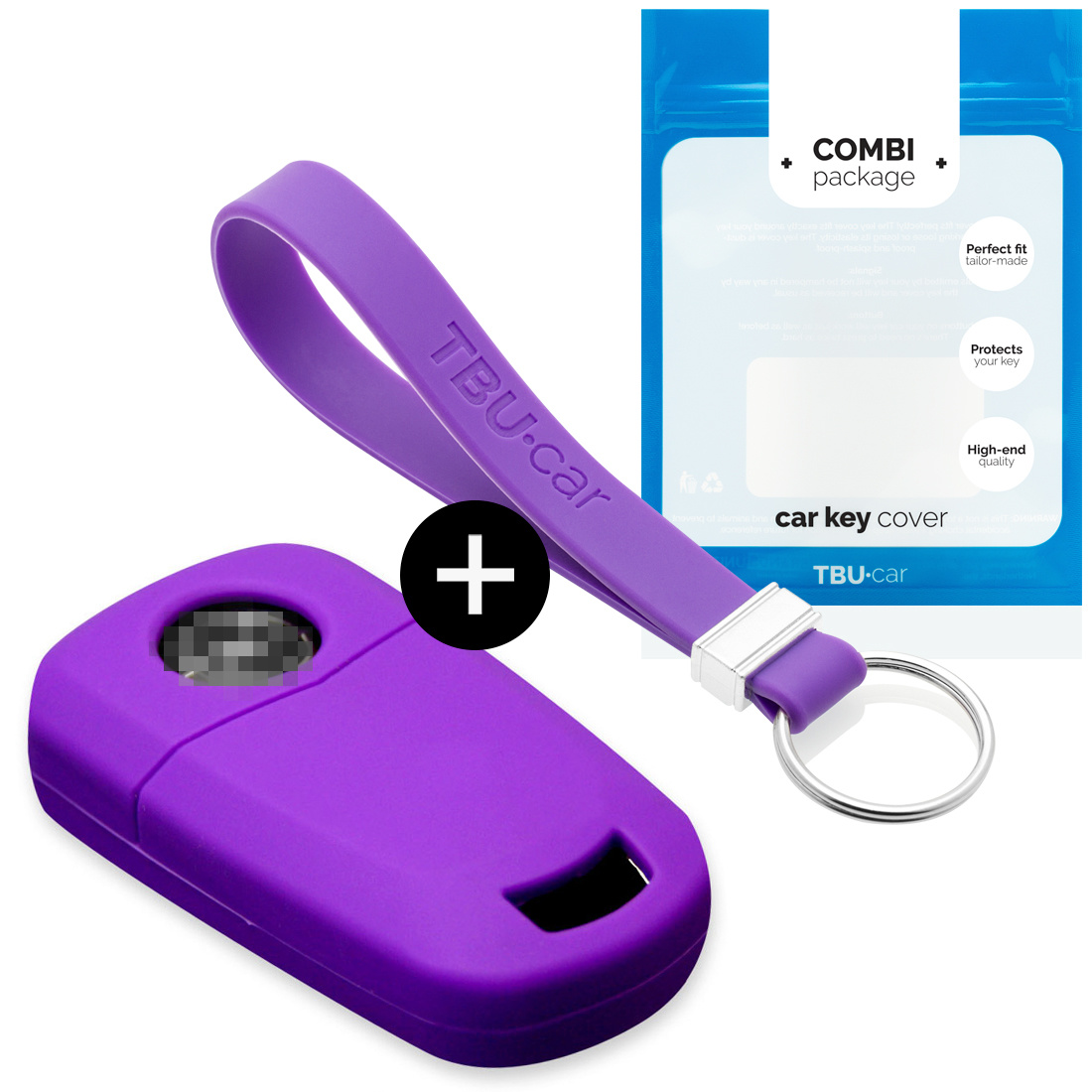 TBU car Opel Capa Silicone Chave do carro - Capa protetora - Tampa remota FOB - Roxo