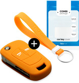 TBU car TBU car Car key cover compatible with Opel - Silicone Protective Remote Key Shell - FOB Case Cover - Orange