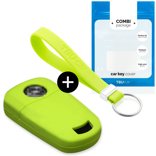 Funda Carcasa llave compatible con Opel - Funda de Silicona - Cover de Llave Coche - Verde lima