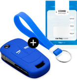 TBU car TBU car Car key cover compatible with Opel - Silicone Protective Remote Key Shell - FOB Case Cover - Blue