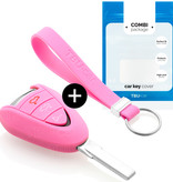 TBU car Porsche Capa Silicone Chave do carro - Capa protetora - Tampa remota FOB - Rosa