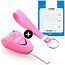 Capa para chave do carro compatível com Porsche - Capa Protetora de Chave Remota de Silicone - Tampa Remota FOB - Rosa