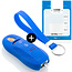 Capa para chave do carro compatível com Porsche - Capa Protetora de Chave Remota de Silicone - Tampa Remota FOB - Azul