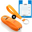 Capa para chave do carro compatível com Porsche - Capa Protetora de Chave Remota de Silicone - Tampa Remota FOB - Laranja