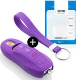 TBU car Porsche Capa Silicone Chave do carro - Capa protetora - Tampa remota FOB - Roxo