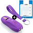 Capa para chave do carro compatível com Porsche - Capa Protetora de Chave Remota de Silicone - Tampa Remota FOB - Roxo