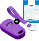 TBU car TBU car Car key cover compatible with Hyundai - Silicone Protective Remote Key Shell - FOB Case Cover - Purple