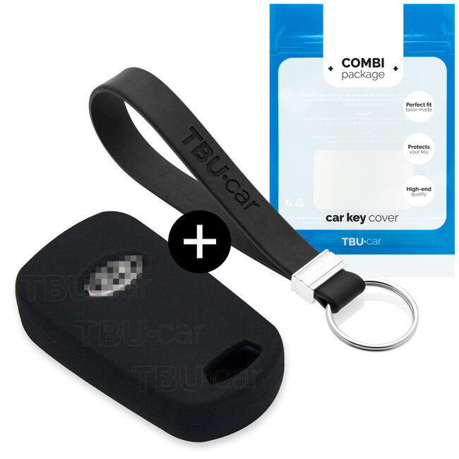 Car key cover compatible with Hyundai - Silicone Protective Remote Key Shell - FOB Case Cover - Black