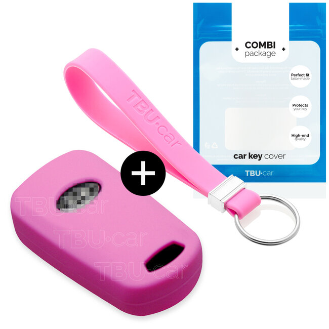 Sleutel cover compatibel met Hyundai - Silicone sleutelhoesje - beschermhoesje autosleutel - Roze