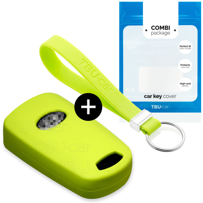 Housse de Protection clé compatible avec Hyundai - Coque Cover Housse étui en Silicone - Citron vert