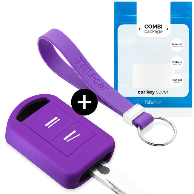 Funda Carcasa llave compatible con Vauxhall - Funda de Silicona - Cover de Llave Coche - Violeta