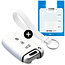 Funda Carcasa llave compatible con Hyundai - Funda de Silicona - Cover de Llave Coche - Blanco