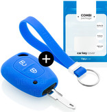 TBU car TBU car Car key cover compatible with Vauxhall - Silicone Protective Remote Key Shell - FOB Case Cover - Blue