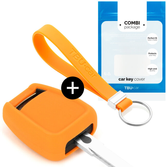 Capa para chave do carro compatível com Vauxhall - Capa Protetora de Chave Remota de Silicone - Tampa Remota FOB - Laranja