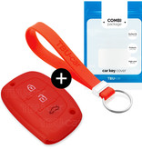 TBU car Hyundai Capa Silicone Chave do carro - Capa protetora - Tampa remota FOB - Vermelho