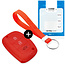 Housse de Protection clé compatible avec Hyundai - Coque Cover Housse étui en Silicone - Rouge