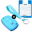 Capa para chave do carro compatível com Hyundai - Capa Protetora de Chave Remota de Silicone - Tampa Remota FOB - Azul claro