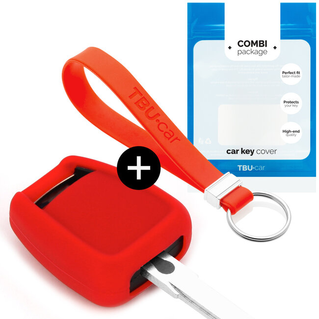 Housse de Protection clé compatible avec Vauxhall - Coque Cover Housse étui en Silicone - Rouge
