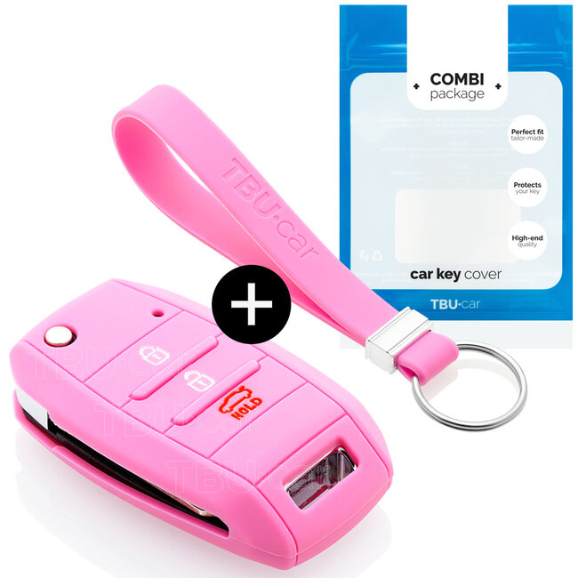 Cover chiavi auto compatibile con Hyundai - Copertura protettiva - Custodia Protettiva in Silicone - Rosa