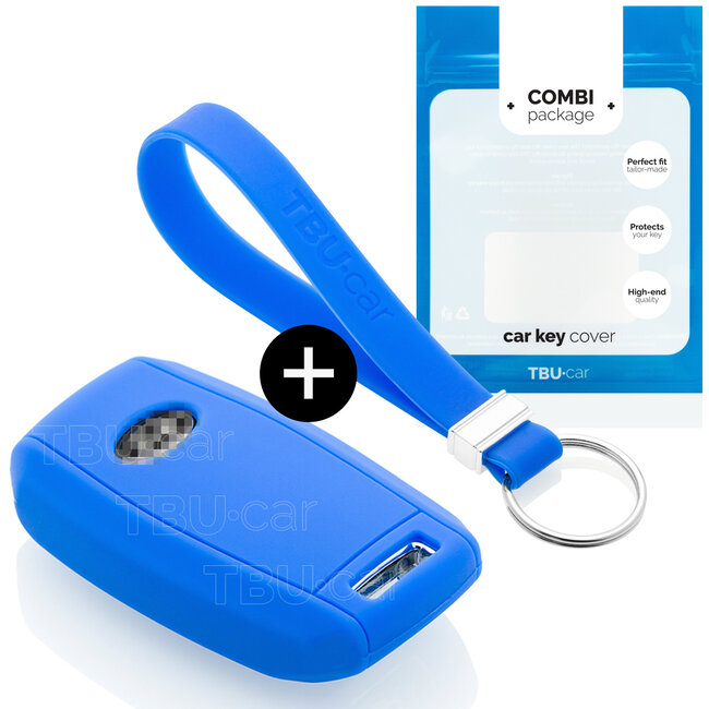 Car key cover compatible with Hyundai - Silicone Protective Remote Key Shell - FOB Case Cover - Blue