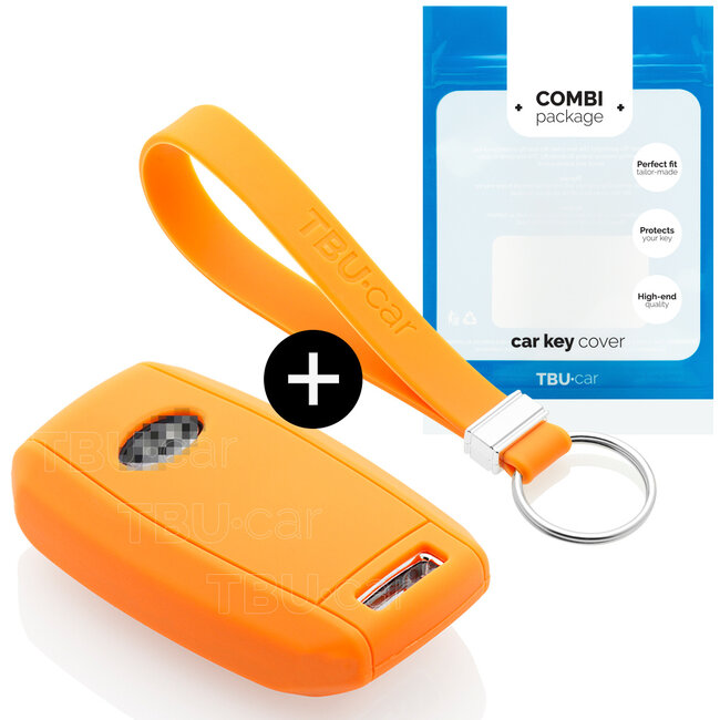 Capa para chave do carro compatível com Hyundai - Capa Protetora de Chave Remota de Silicone - Tampa Remota FOB - Laranja