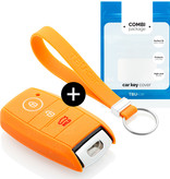 TBU car TBU car Car key cover compatible with Hyundai - Silicone Protective Remote Key Shell - FOB Case Cover - Orange