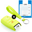 Sleutel cover compatibel met Hyundai - Silicone sleutelhoesje - beschermhoesje autosleutel - Lime groen