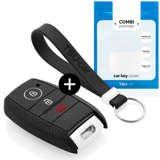 Capa para chave do carro compatível com Hyundai - Capa Protetora de Chave Remota de Silicone - Tampa Remota FOB - Preto