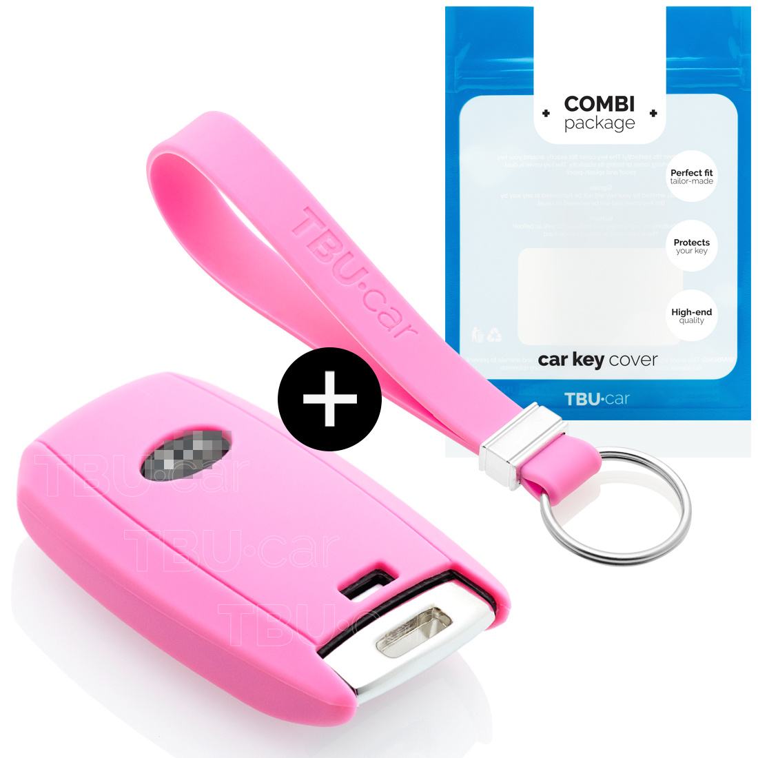 TBU car TBU car Car key cover compatible with Hyundai - Silicone Protective Remote Key Shell - FOB Case Cover - Pink