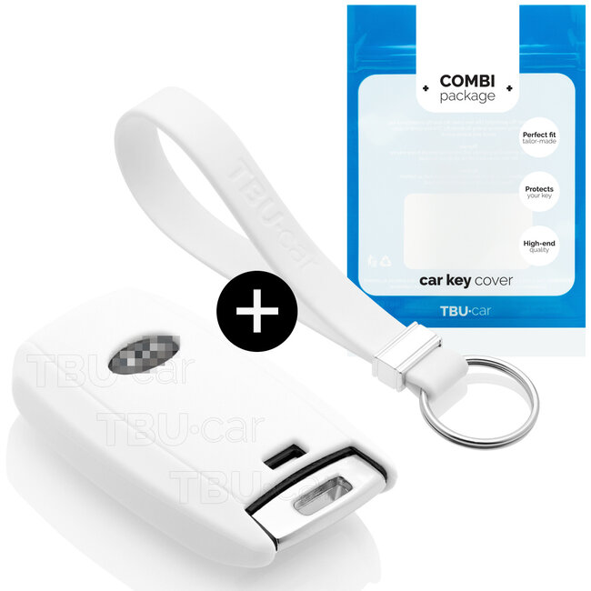 Funda Carcasa llave compatible con Hyundai - Funda de Silicona - Cover de Llave Coche - Blanco