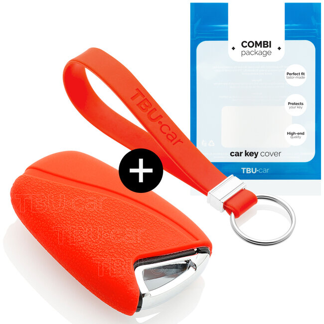 Capa para chave do carro compatível com Hyundai - Capa Protetora de Chave Remota de Silicone - Tampa Remota FOB - Vermelho