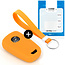 Car key cover compatible with Vauxhall - Silicone Protective Remote Key Shell - FOB Case Cover - Orange