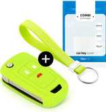 TBU car TBU car Car key cover compatible with Vauxhall - Silicone Protective Remote Key Shell - FOB Case Cover - Lime green