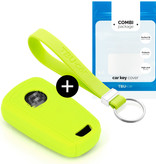 TBU car TBU car Car key cover compatible with Vauxhall - Silicone Protective Remote Key Shell - FOB Case Cover - Lime green