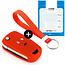 Housse de Protection clé compatible avec Vauxhall - Coque Cover Housse étui en Silicone - Rouge