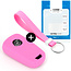 Housse de Protection clé compatible avec Vauxhall - Coque Cover Housse étui en Silicone - Rose