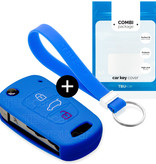 TBU car TBU car Car key cover compatible with Kia - Silicone Protective Remote Key Shell - FOB Case Cover - Blue