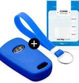 TBU car TBU car Car key cover compatible with Kia - Silicone Protective Remote Key Shell - FOB Case Cover - Blue