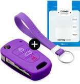 TBU car Kia Capa Silicone Chave do carro - Capa protetora - Tampa remota FOB - Roxo