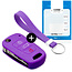Capa para chave do carro compatível com Kia - Capa Protetora de Chave Remota de Silicone - Tampa Remota FOB - Roxo